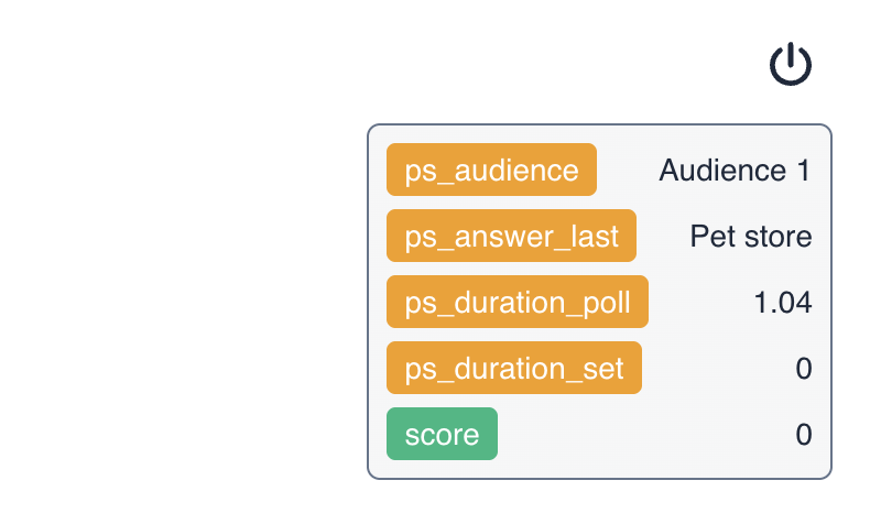 Debug-Modus: das Variablen-Panel rechts mit Variablen-Badges und Werten, die in Echtzeit aktualisiert werden